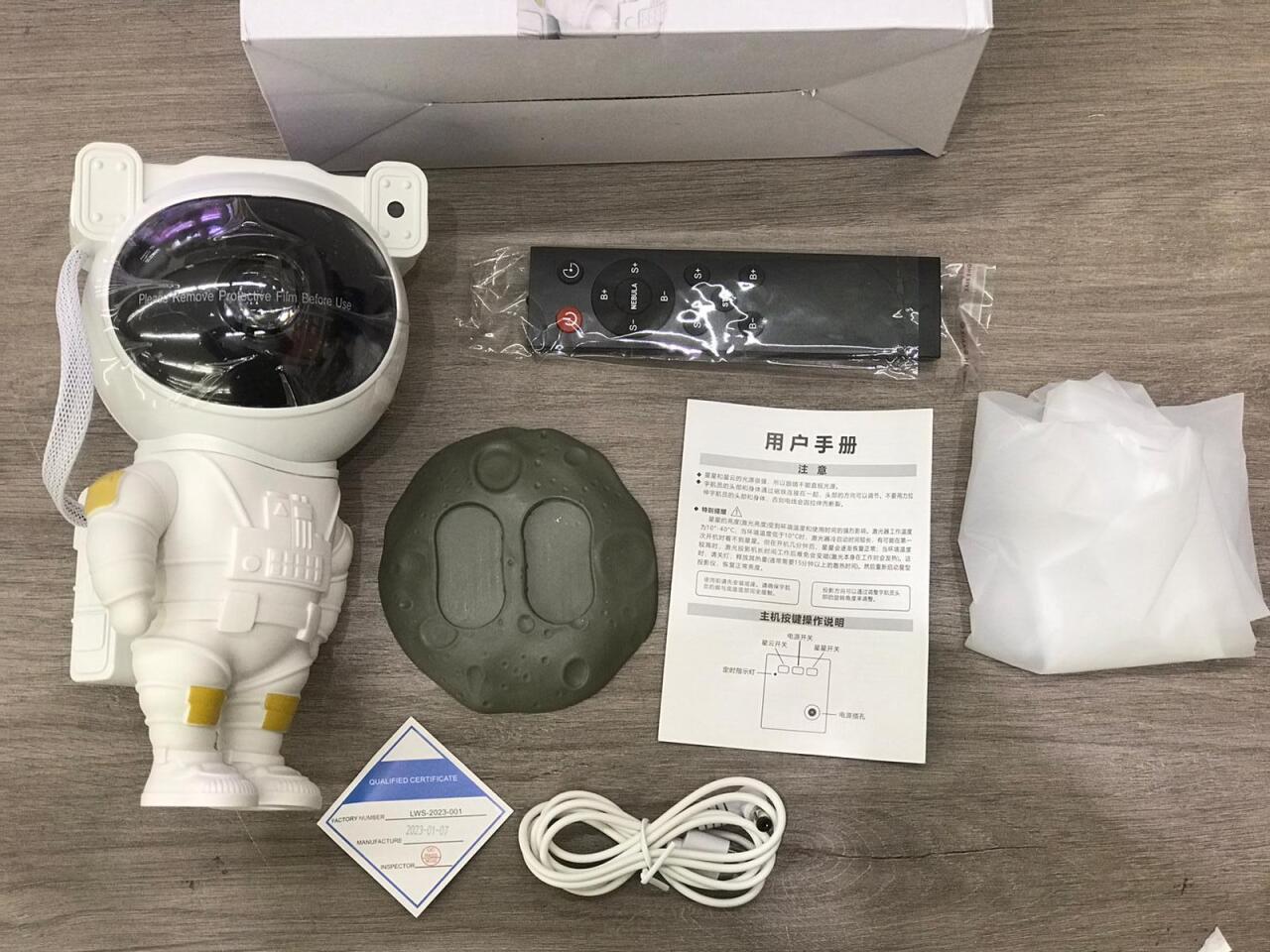 Proyector Astronauta – Galaxias LED para habitación