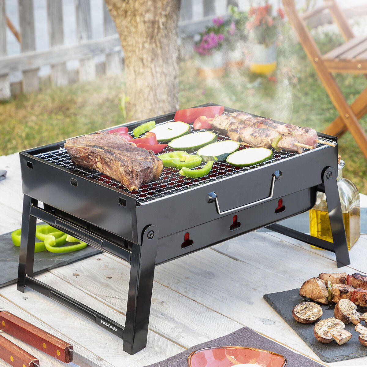 Barbacoa Portátil BearBQ – Plegable y de carbón