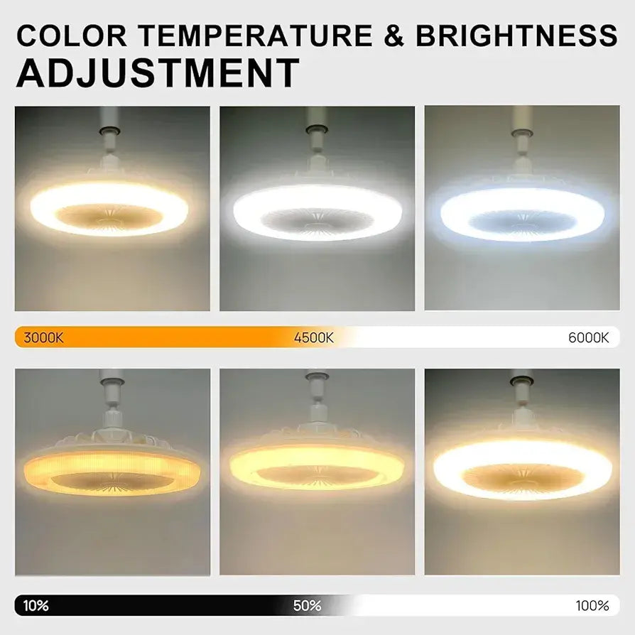 Lámpara y Ventilador de Techo 2 en 1 LED – Control remoto y estilo moderno