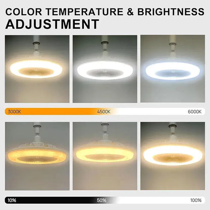 Lámpara y Ventilador de Techo 2 en 1 LED – Control remoto y estilo moderno