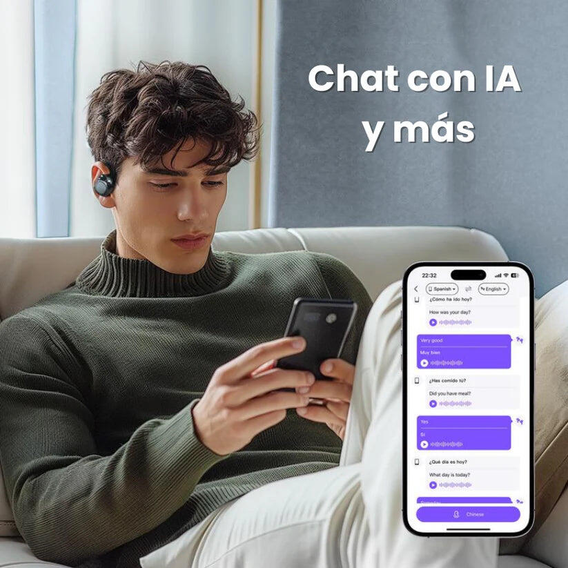 Auriculares Traductor Instantáneo – Bloquea barreras de idioma