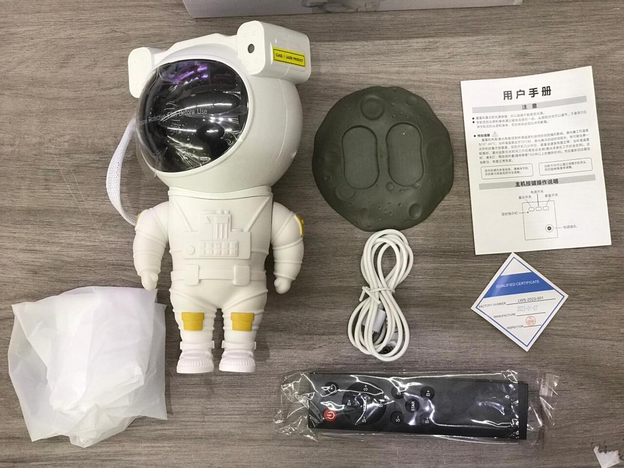 Proyector Astronauta – Galaxias LED para habitación