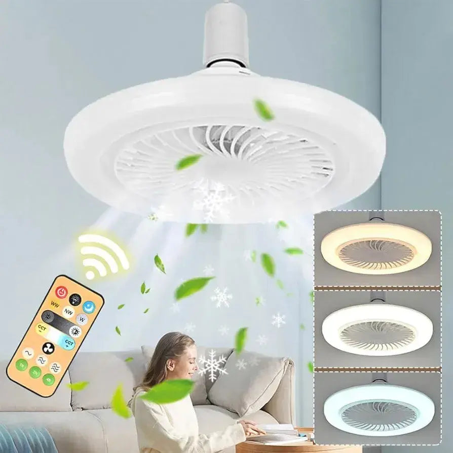 Lámpara y Ventilador de Techo 2 en 1 LED – Control remoto y estilo moderno
