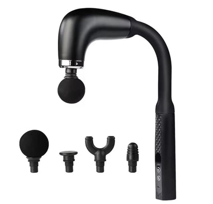 Mini Pistola de Masaje – 4 Cabezas, Botón, Relaja y Activa