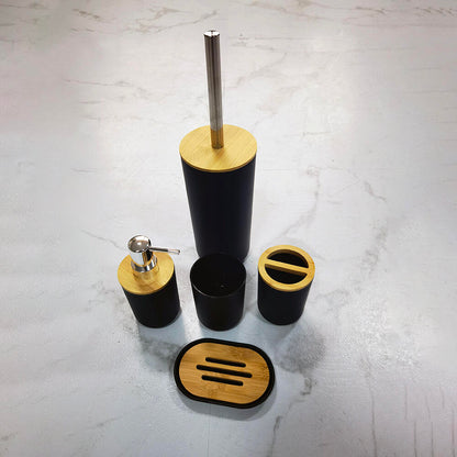 Set Baño 5 Piezas Bambú – Elegancia natural para tu baño